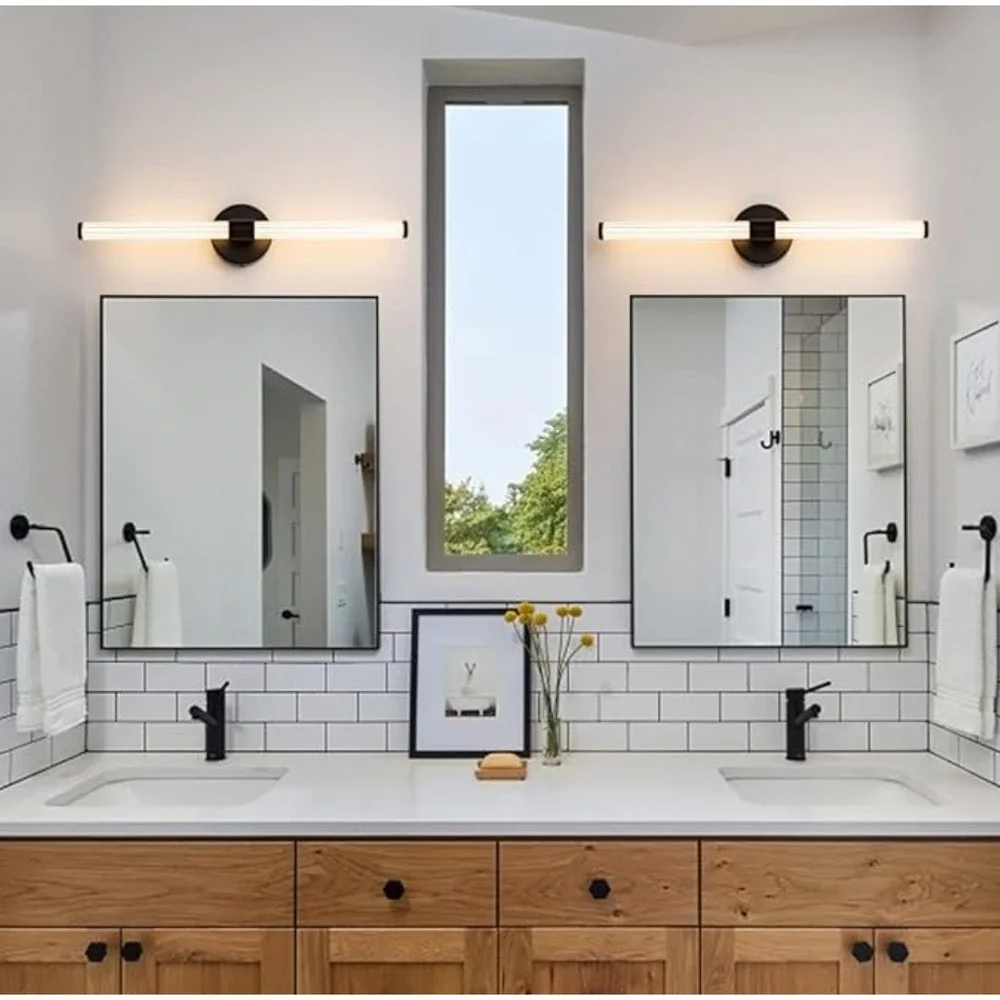 Modern Bathroom Black Matte LED sconce